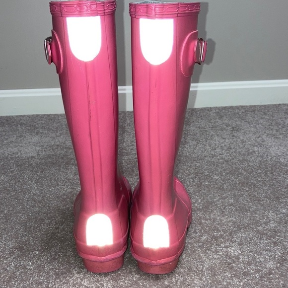 The original hunter tall pink rain boots size 4 - Picture 3 of 7